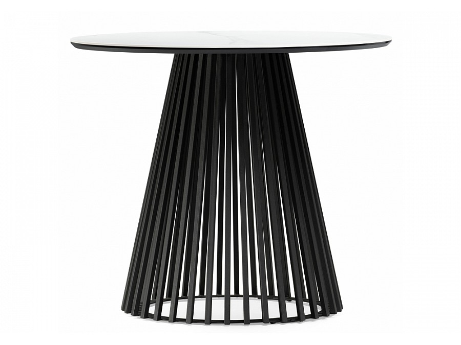 Нэнси 90х90х75 белый мрамор / черный