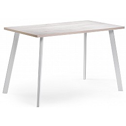 Стол деревянный Тринити Лофт 140x80x75 25 мм юта / белый матовый