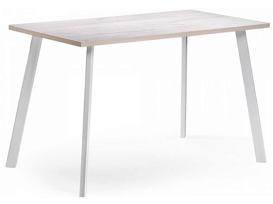 Стол деревянный Тринити Лофт 140x80x75 25 мм юта / белый матовый