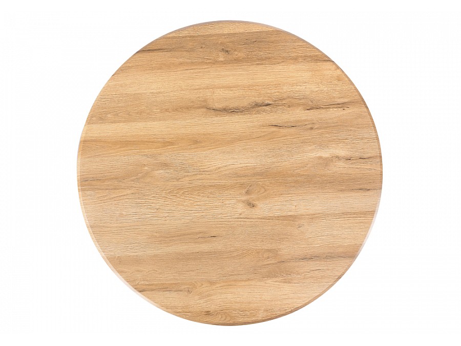 Стол деревянный Абилин 90 дуб вотан / черный матовый