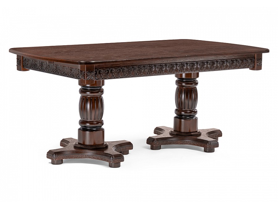 Стол деревянный Морнит 180(240)х100х76 орех темный / орех