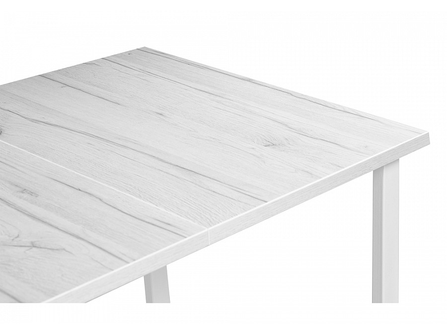 Стол деревянный Стол раскладной Лота Лофт 120(160)х75х75 25 мм юта / матовый белый