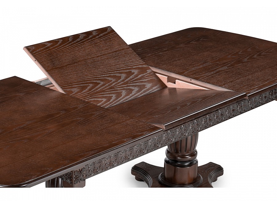 Стол деревянный Морнит 180(240)х100х76 орех темный / орех