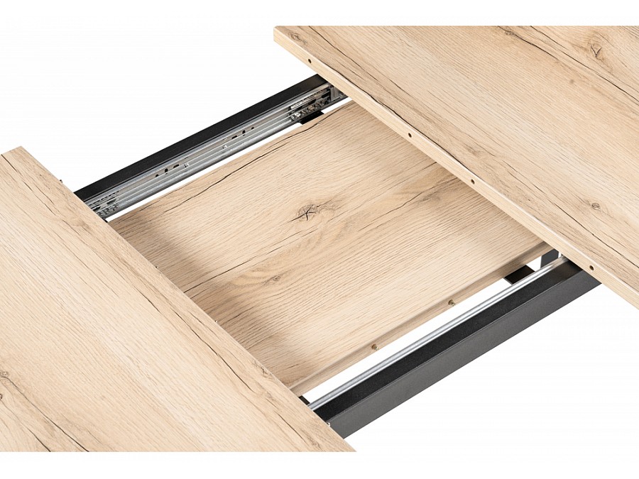 раскладной Денвер Лофт 120 25 мм дуб делано светлый / черный матовый