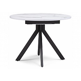 Стол деревянный Бетина мрамор белый / черный