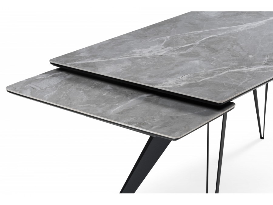 Дарвин 140(200)х80 серый мрамор larka grey / черный