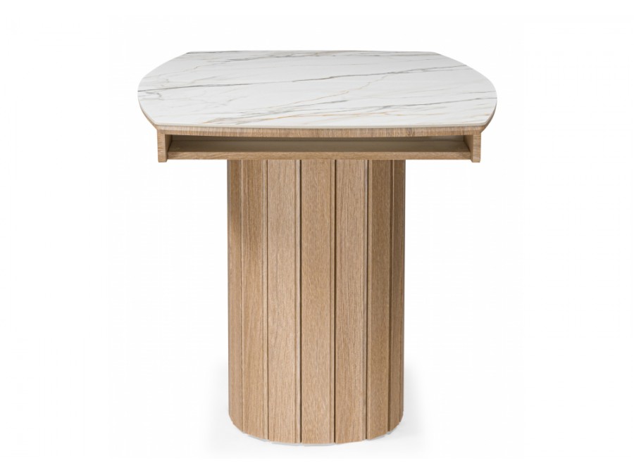 Люмен 140(180)х80 белый с прожилками gilt white / дуб американский