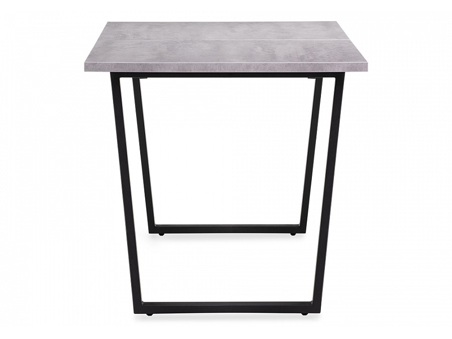 Стол деревянный Лота Лофт 140(180)х80х74 25 мм  бетон / черный матовый