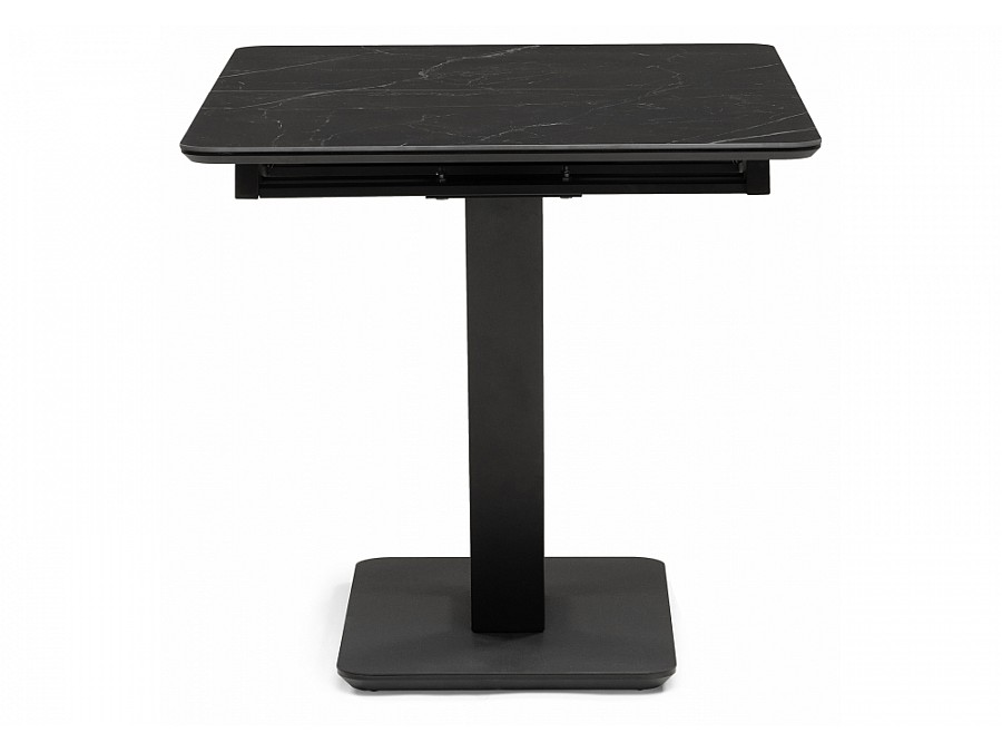 Керамический стол Бугун 120(160)х80х77 черный мрамор / черный