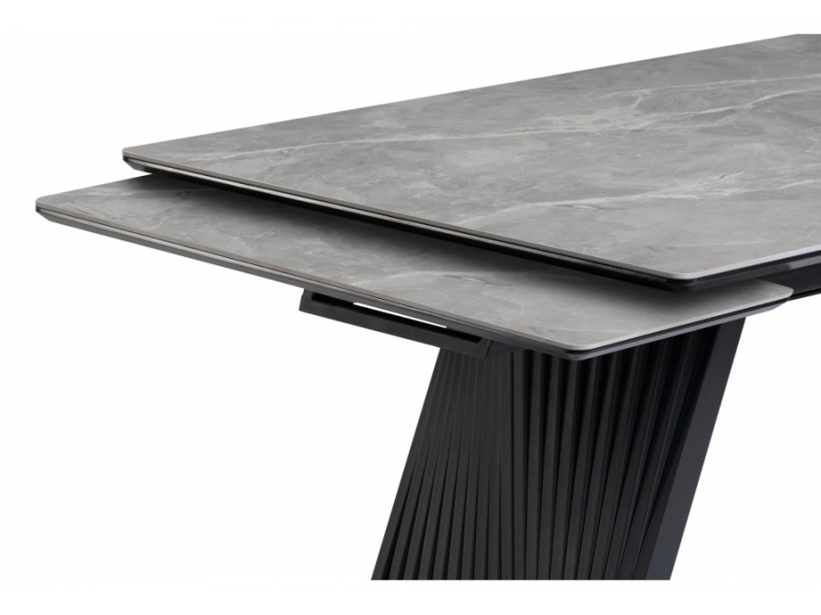 Вейв 140(200)х80 серый мрамор larka grey / черный