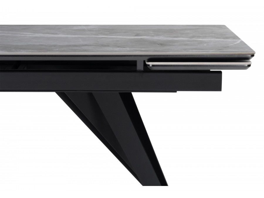 Дарвин 160(220)х89 серый мрамор larka grey / черный