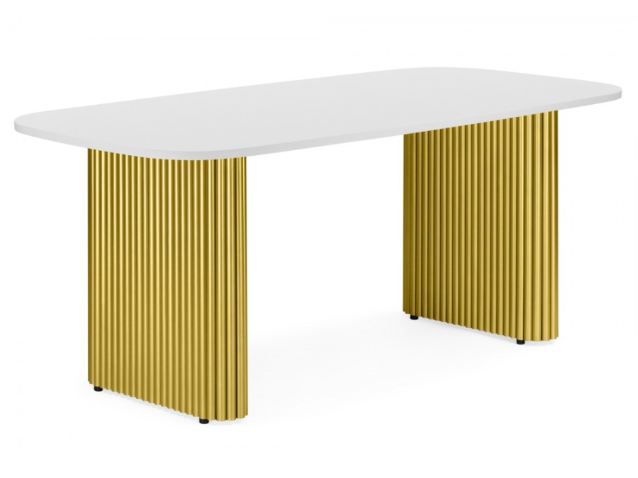 Бавария B 200 х 90 белая пленка шагрень / золото