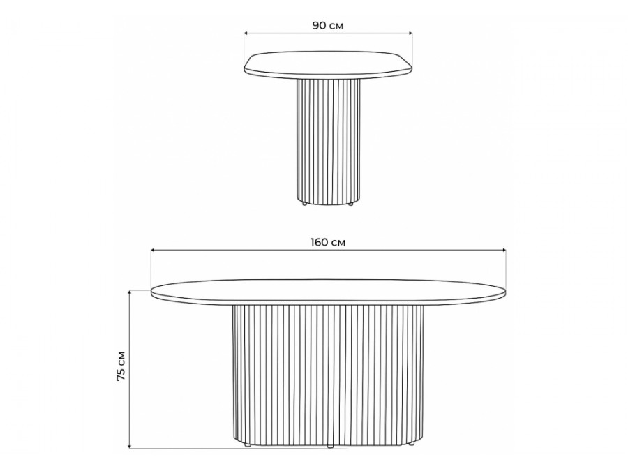 Барон О 160 х 90 белая пленка шагрень / белые ноги