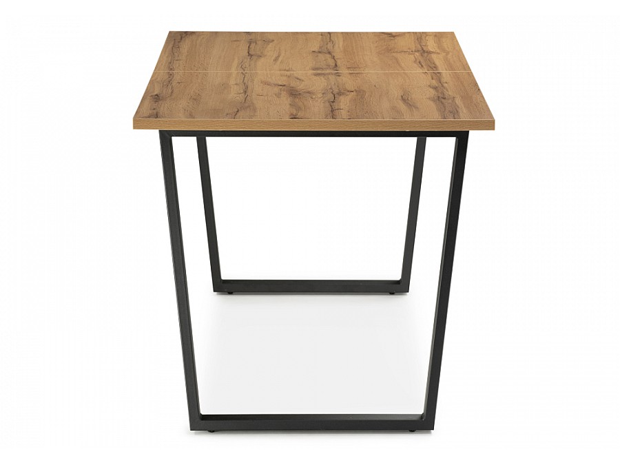 Стол деревянный Лота Лофт 140(180)х80х74 25 мм дуб вотан / матовый черный