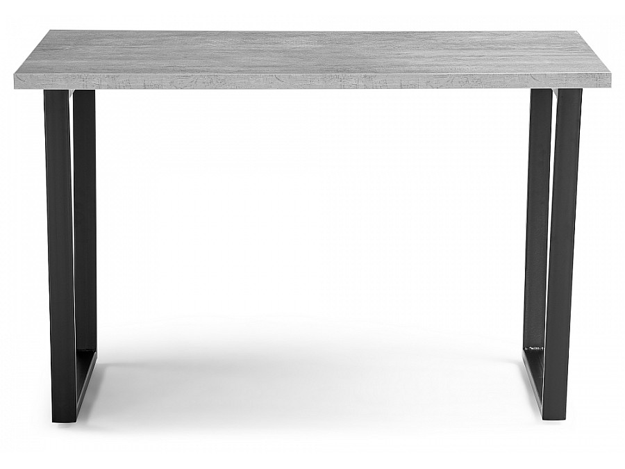 Стол деревянный Лота Лофт 140х80х75 25 мм черный матовый / бетон