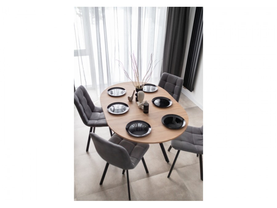 Курт 90 / 130 дуб крафт золотой / черный матовый