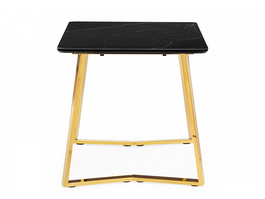 Керамический стол Селена 1 160х90 черный мрамор / золото