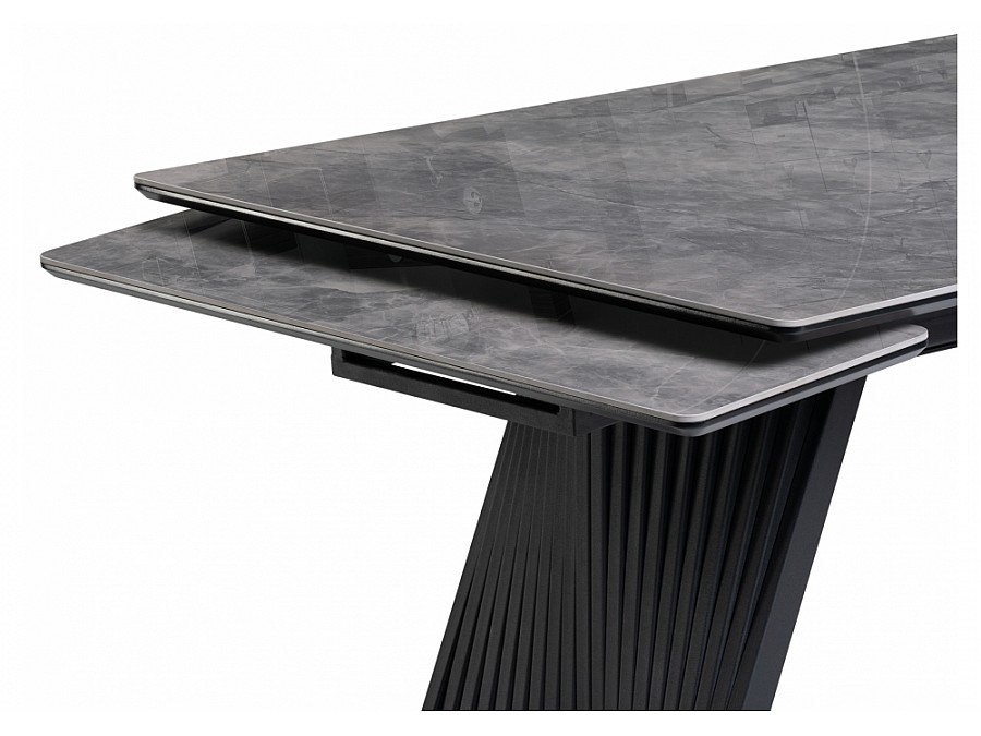 Вейв 160(220)х89х75 серый мрамор baolai / черный