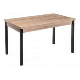 Стол деревянный Оригон 120(160)х70х77 сонома / черный матовый