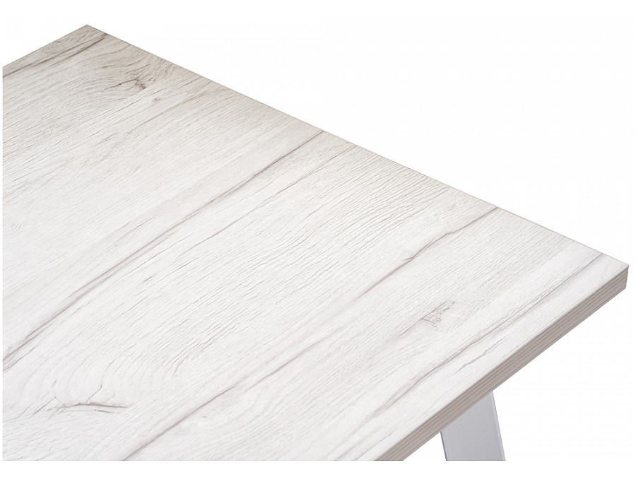 Стол деревянный Тринити Лофт 120х60х75 25 мм юта / матовый белый