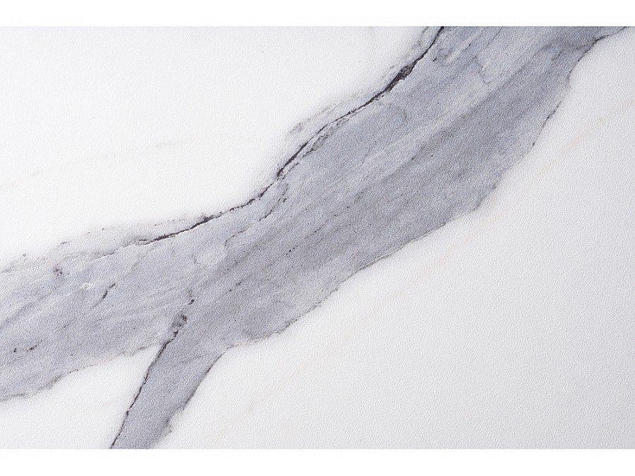 Стол деревянный Бетина 100(130)х100х75 мрамор белый / черный