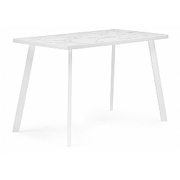 Стол деревянный Тринити Лофт 120 25 мм сабия / белый матовый