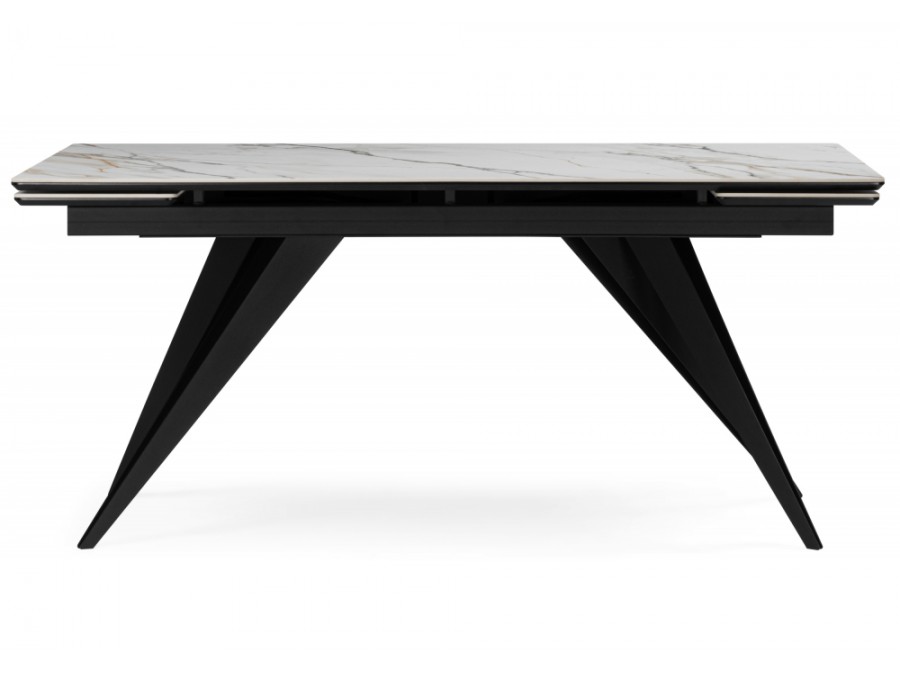 Дарвин 160(220)х89 белый с прожилками gilt white / черный