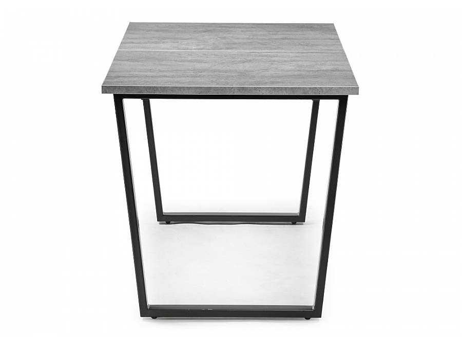 Стол деревянный раскладной Лота Лофт 120(160)х75х75 25 мм черный матовый / бетон