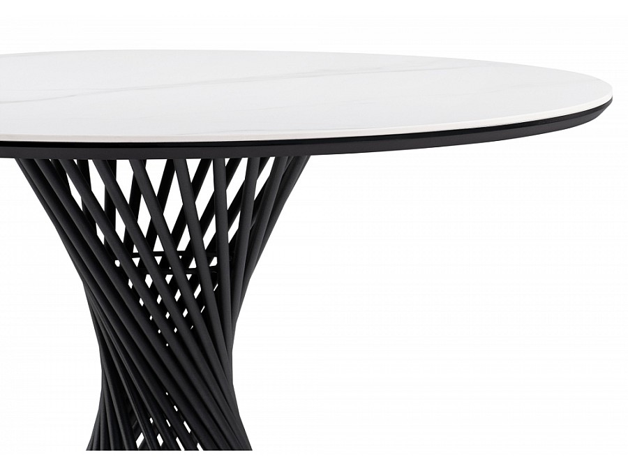 Вивиен 90x90x75 белый мрамор snow white / черный