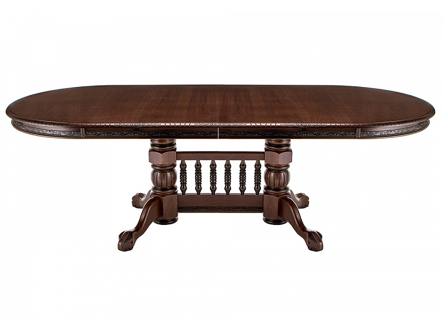 Стол деревянный Кантри 160(200-240)х107х78 орех с коричневой патиной