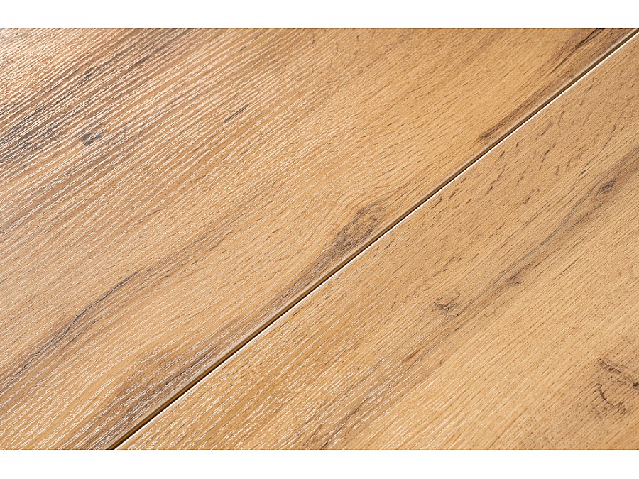 Стол деревянный Лота Лофт 120(160)х75х75 25 мм дуб вотан / белый матовый