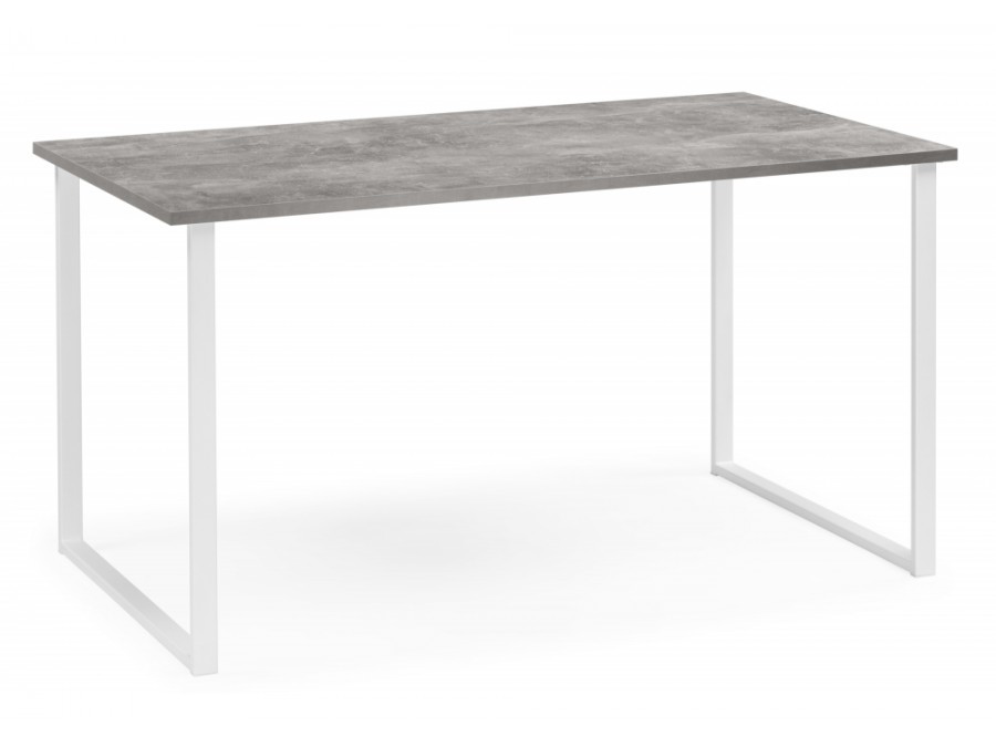 Лиман 140 x 80 бетон светлый / белый матовый