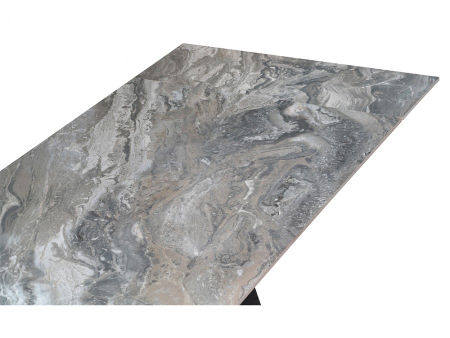 Керамический стол Невис 140(200)х80х76 оробико / черный