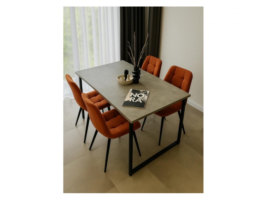 Лиман 117 (157) x 77 бетон светлый / черный матовый