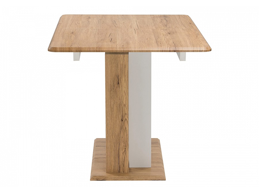 Стол деревянный Санса 120(160)х80х76 дуб монтана / белая шагрень