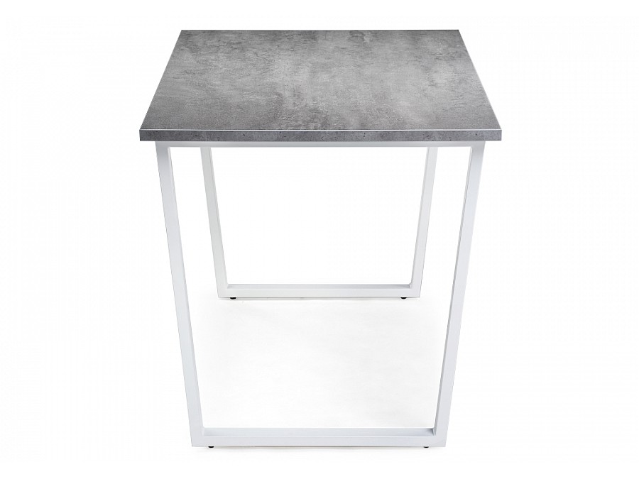Стол деревянный Лота Лофт 140х80х75 25 мм бетон / белый матовый