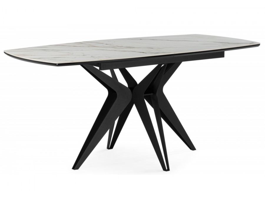 Риполь 160(205)х89 белый с прожилками gilt white / черный