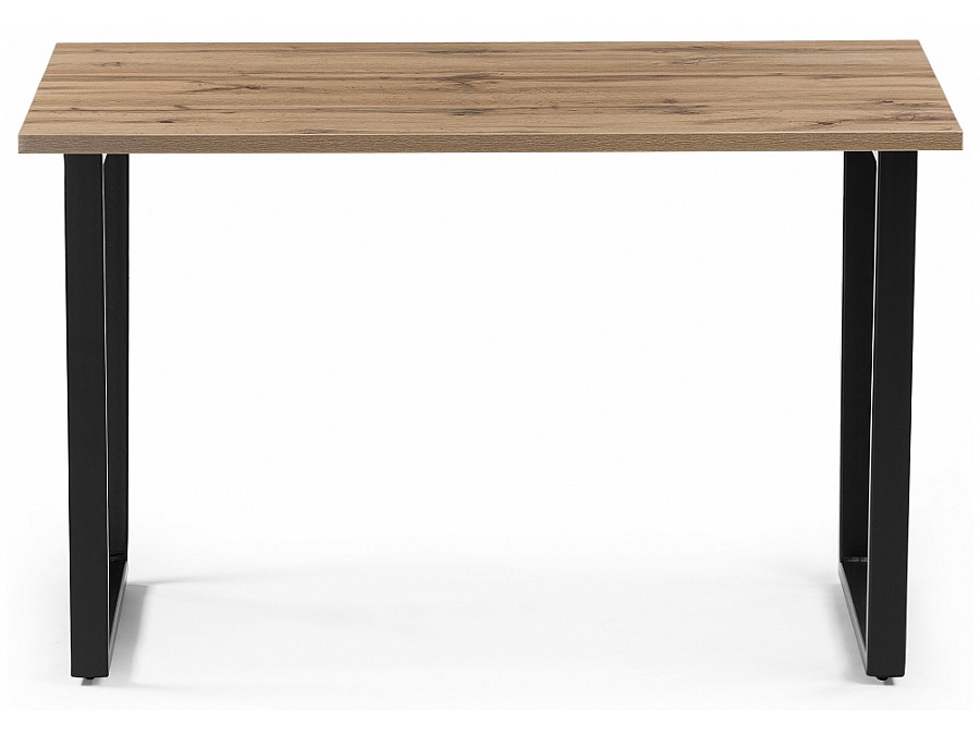 Стол деревянный Лота Лофт 120х74х75 25 мм дуб вотан / матовый черный