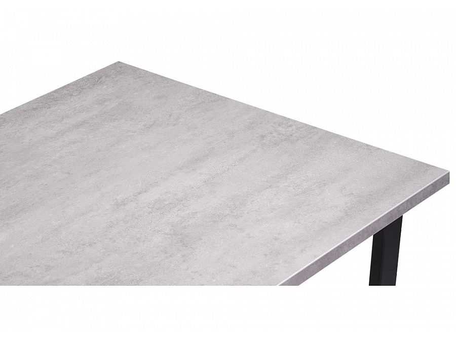 Стол деревянный Лота Лофт 140(180)х80х74 25 мм  бетон / черный матовый