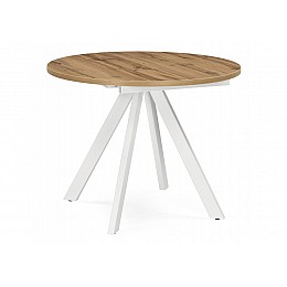 Стол деревянный Трейси 90(120)х90х75 дуб вотан / белый