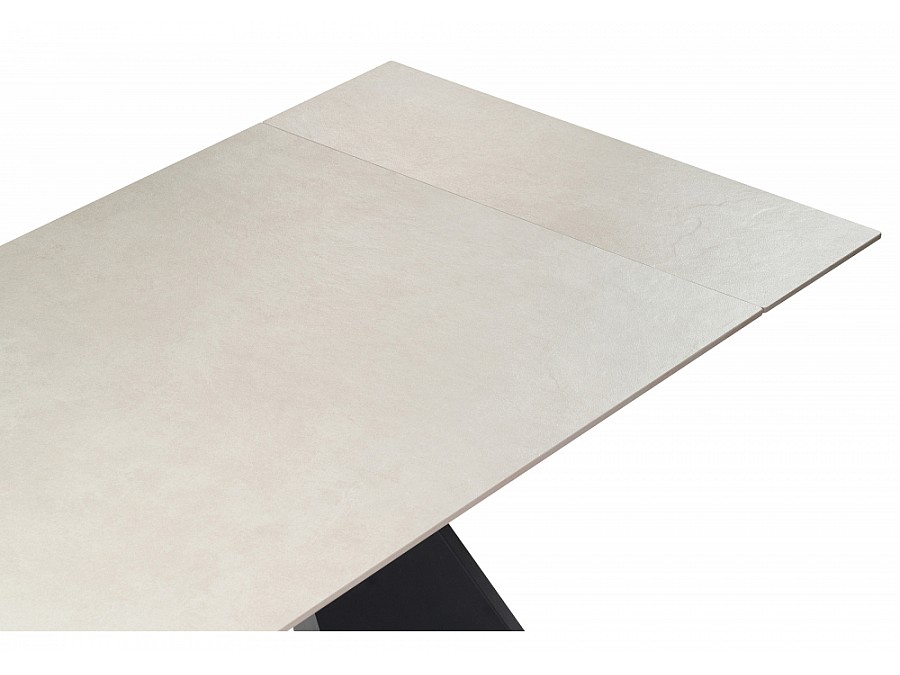Керамический стол Ливи 140(200)х80х78 creto forever beige / черный