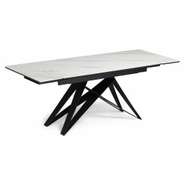 Блэкберн 160(220)х89 белый мрамор snow white / черный