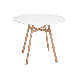 Стол деревянный Skandi 80х73 белый