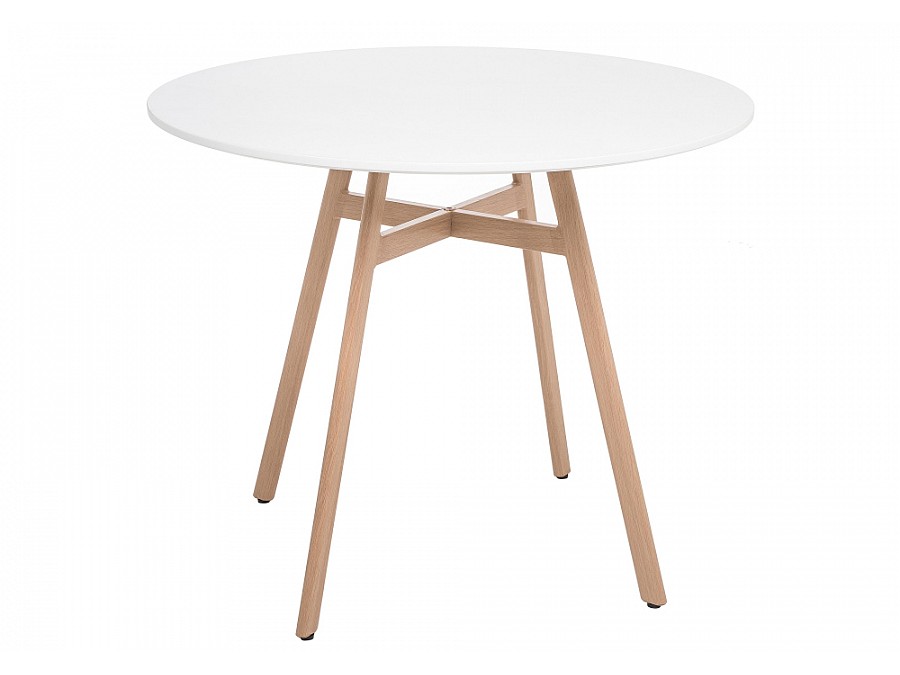 Стол деревянный Skandi 80х73 белый