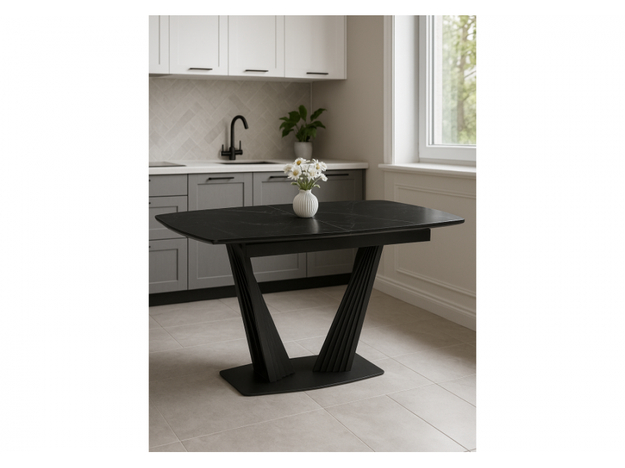 Вейл 160(205)х89 черный мрамор shakespeare black / черный