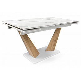 Керамический стол Кели 140(200)х80х76 дуб монтана / белый