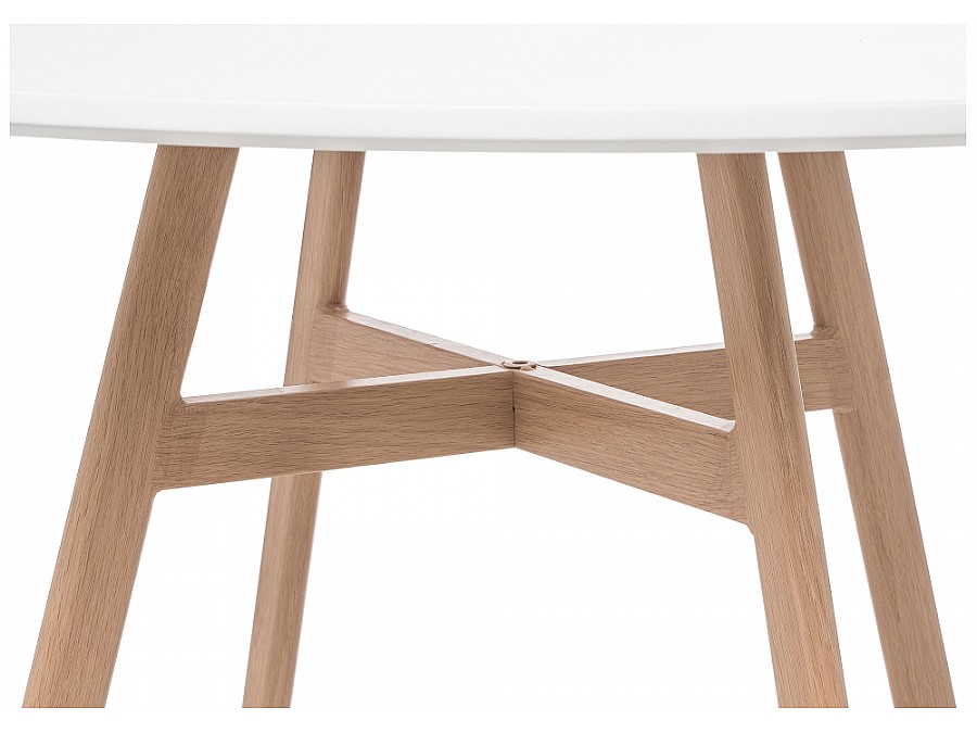 Стол деревянный Skandi 90х73 белый