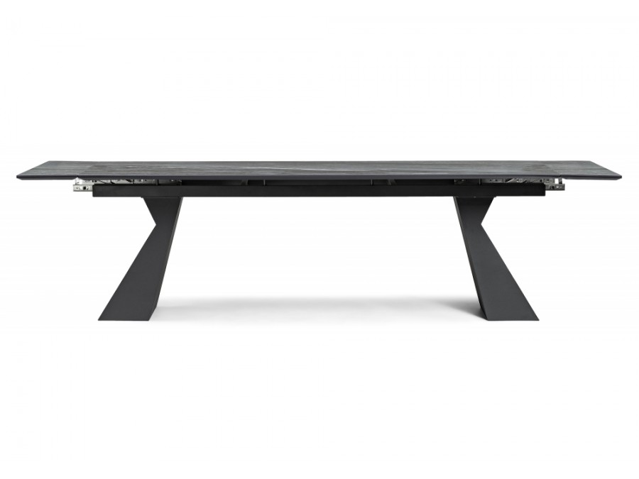 Керамический стол Денхольм 240(300)х100х75 mosco nero matt / черный