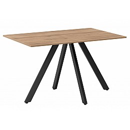 Стол деревянный Keon 116(155,5)x77 раздвижной дуб табачный / черный