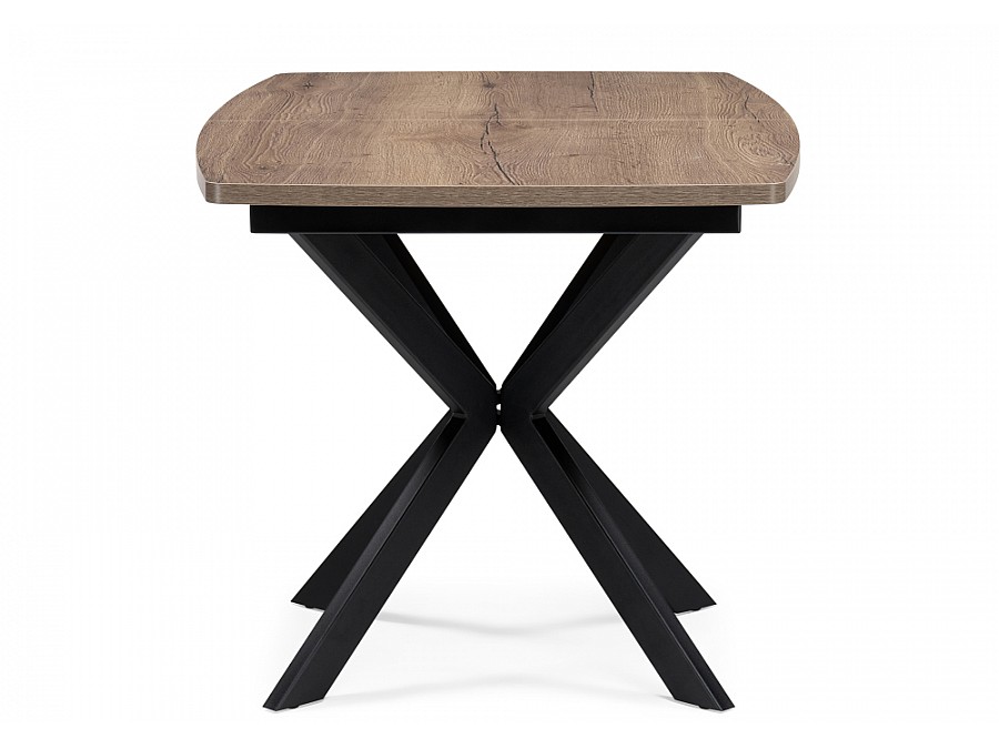 Стол деревянный Палу 130(170)х80х75 дуб галифакс табак / черный